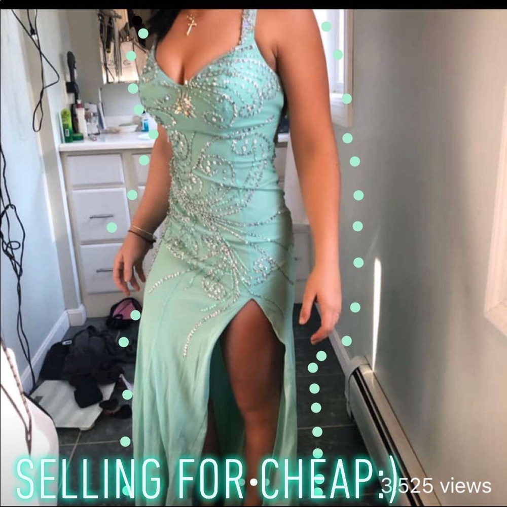 Teal prom dress, bought and never worn